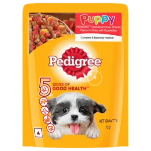 Pedigree puppy chicken & liver chunks in gravy with veg