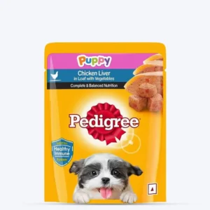 Pedigree puppy  chicken liver in loaf with vegetables
