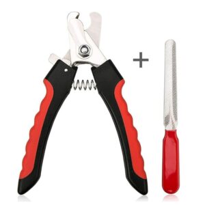 Pet Nail Clipper with Safety Guard, Includes Free Nail File. Suitable for Dogs, Cats, Birds