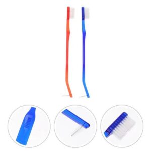 Long-Handled Double-Headed Pet Toothbrush for Cleaning Dog, Puppy, and Kitten Teeth