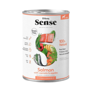 Dibaq Sense Adult Wet Dog Food: Hypoallergenic Grain-Free Salmon with Carrots & Apples